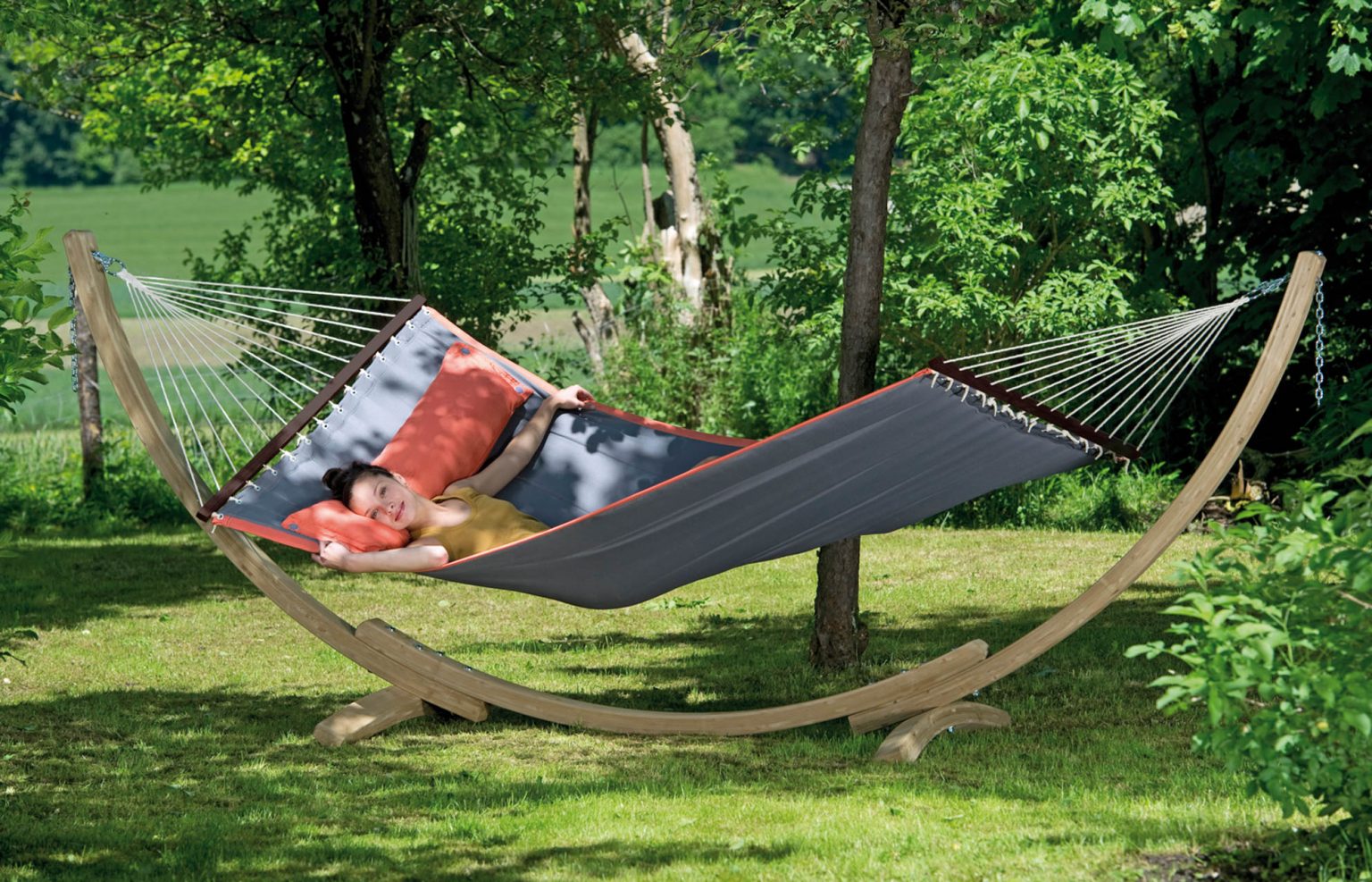Hängematte mit Gestell Indoor & Outdoor Haengewelt.de