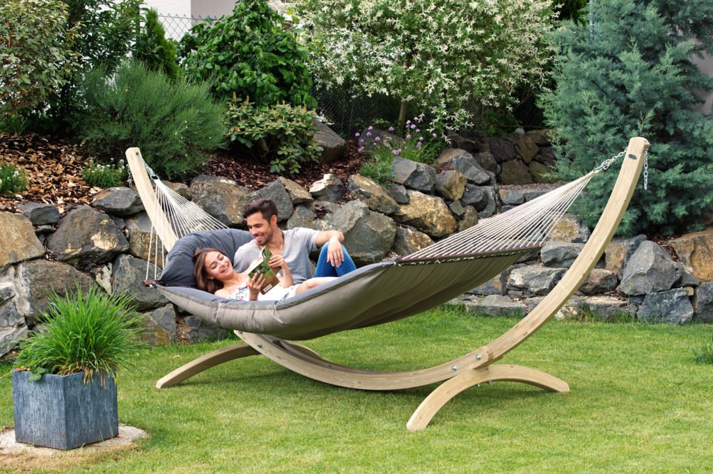 Hängematte mit Gestell Indoor & Outdoor Haengewelt.de
