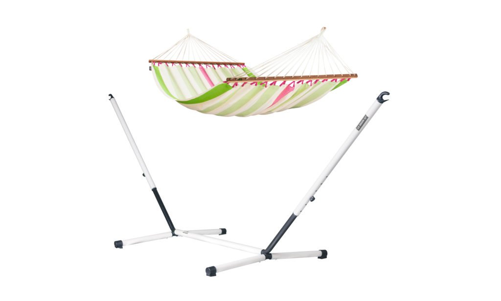 LA SIESTA Fruta Kiwi Hängematte – Einzel-Stabhängematte Outdoor, Blau, Bis 120 Kg